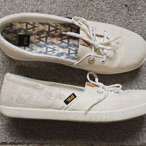 Teva Beige Canvas Casual Shoes